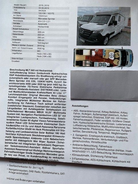Mercedes MLT580 Camper