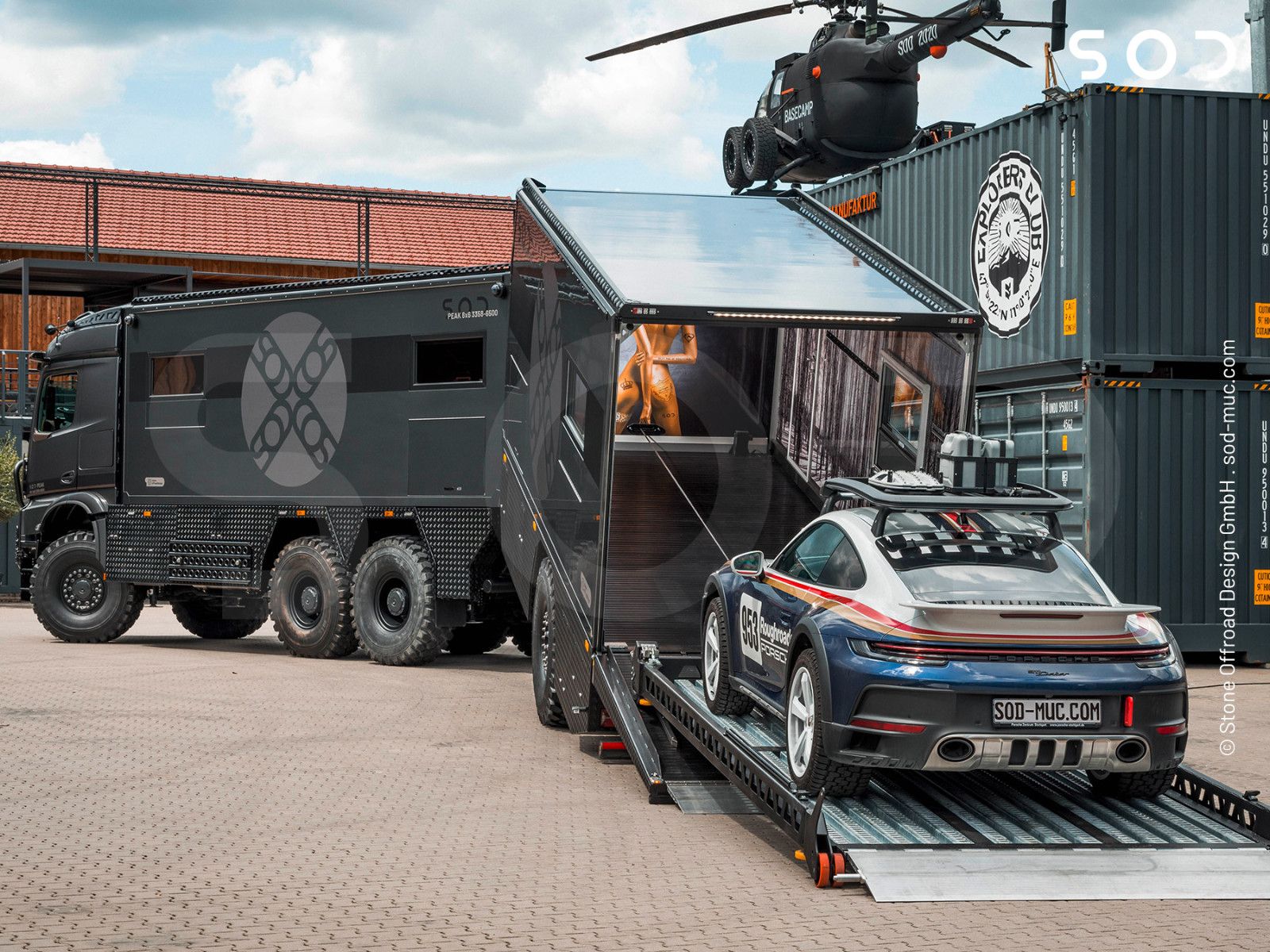 **SOD PEAK 6x6 auf Basis Mercedes Arocs inkl. neuem SOD Trailer für Fahrzeuge\\\\Sofort Verfügbar (Ausstellungsfahrzeug)\\\\**Er basiert auf dem Mercedes-Benz Arocs und bietet alles, was ein Expeditionsfahrzeug dieser Klasse braucht - ausgereifte, robu...