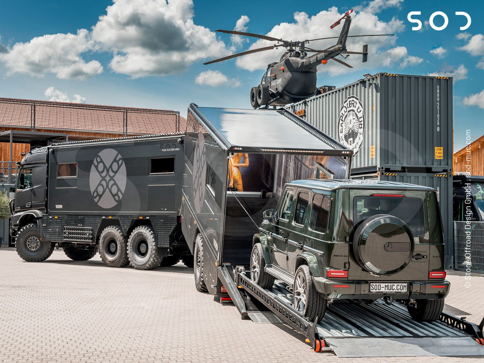 **SOD PEAK 6x6 inkl. neuem SOD Trailer für Fahrzeuge\\\\**SOD PEAK 6x6 inkl. Sonderausstattungen\\SOD PEAK Trailer inkl. Sonderausstattungen\\SOD G63 AMG im gleichen Style des Basisfahrzeuges SOD PEAK\\\\Gesamtpreis ab 2.990.000,- € inkl. 19% MwSt.\\Li...